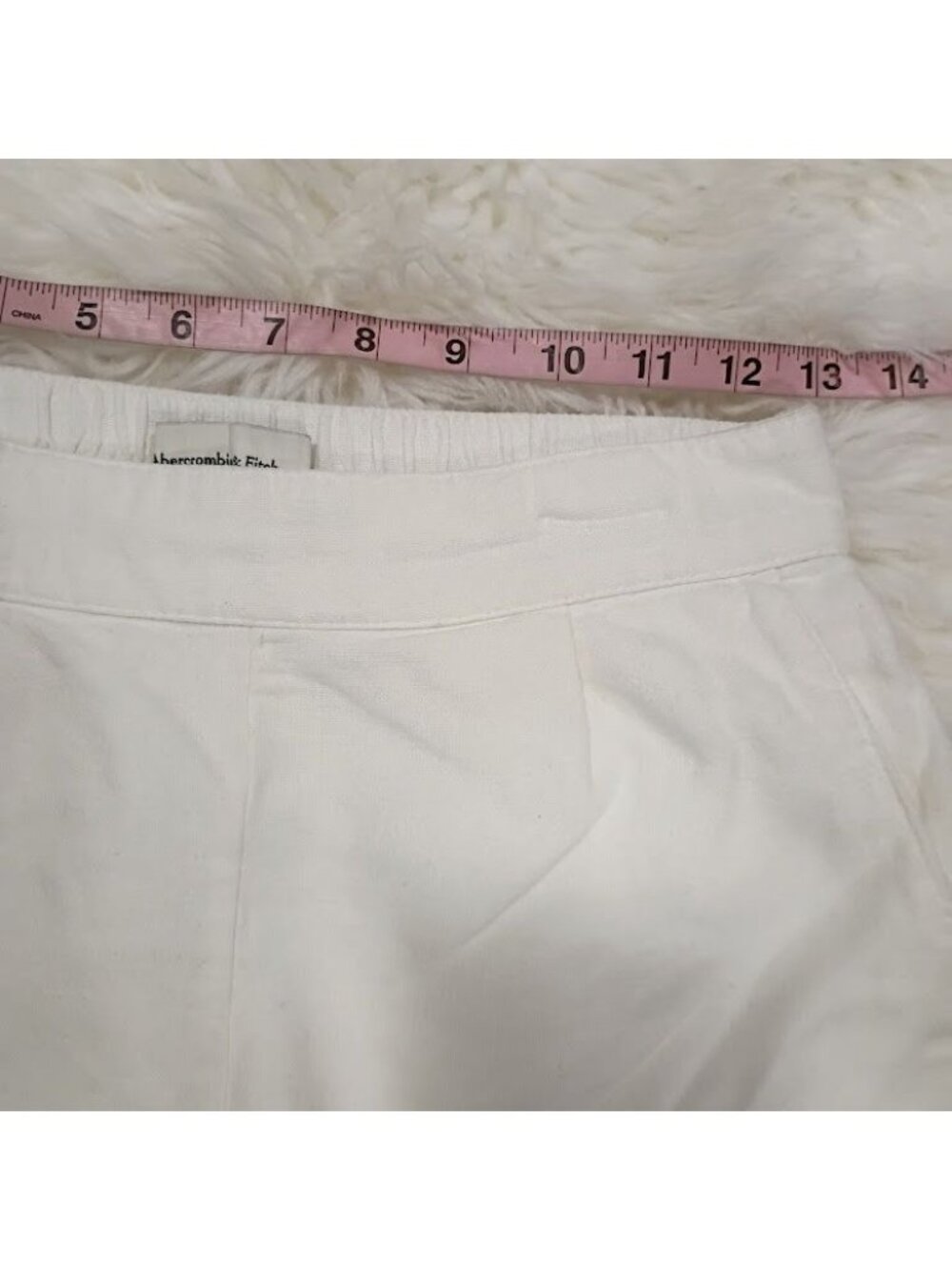 Abercrombie & Fitch White Linen Womens Casual Shorts Size Small - Picture 8 of 11